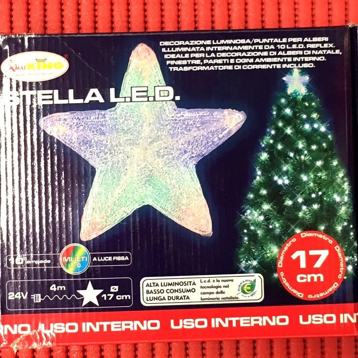 Stella Luminosa Per Albero Di Natale.Stella Led Multicolor A Luce Fissa
