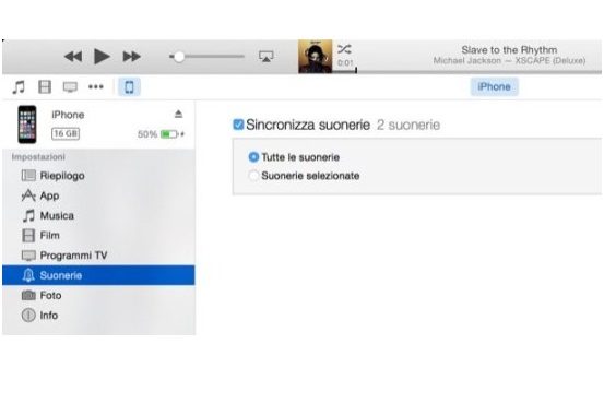 musica su iphone e metterla come suoneria