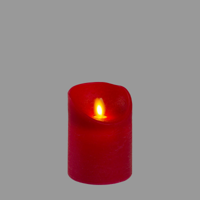 Candela Ø7,5cm Rossa Rustic LED CLASSIC Fiamma in movimento Timer 6-18 ore a Batteria Interno H10cm Candela Ø7,5cm Rossa Rustic LED CLASSIC Fiamma in movimento Timer 6-18 ore a Batteria Interno H10cm