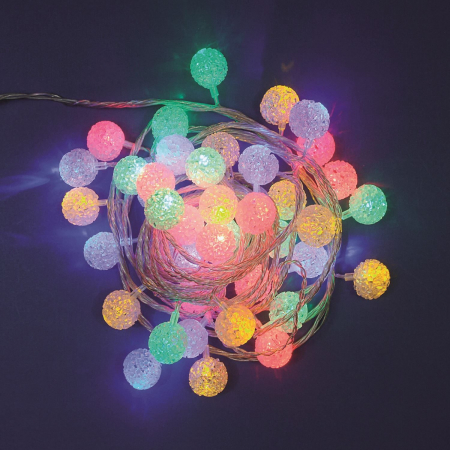 Catena 6 m, 40 minisfere, led multicolor