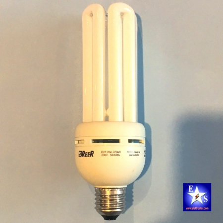 Reer 5454728 Lampadina Tubolare a Risparmio Energetico E27 30W Bianco Caldo