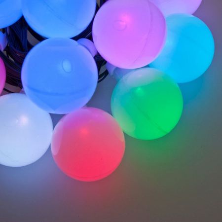 Catena LED Party Light 10 m, 10 sfere LED multicolor 7 LED