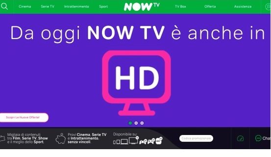 Now TV finalmente in HD ma non per lo sport