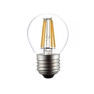 Lampadina LED 4W G45 E27 a Filamento - Risparmio Energetico, Bianco Caldo