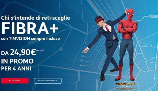 TIM lancia la sua offerta FIBRA+ a soli 24,90 euro al mese