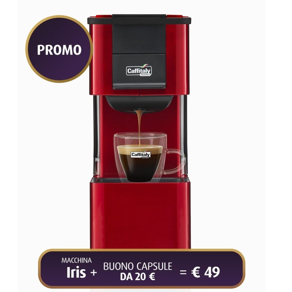 Macchina da Caffè IRIS S27 ROSSO/NERO Caffitaly