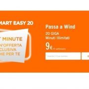 Wind Smart Easy 20: Minuti illimitati e 20GB a 9 euro ogni 28 giorni!