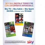 Sky sul digitale terrestre a soli 24,90 euro al mese!