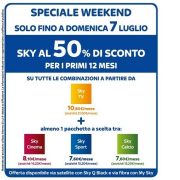 Torna l'abbonamento Sky scontato al 50%!