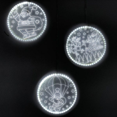 44579 Disco Luminoso Babbo Natale con Paracadute 44579 Disco Luminoso Babbo Natale con Paracadute