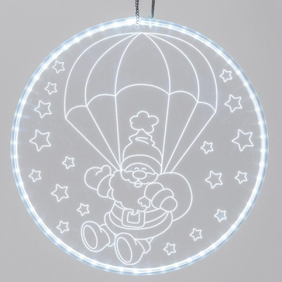 44579 Disco Luminoso Babbo Natale con Paracadute