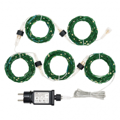 Catena verde MicroLED PRO, 50 metri, bianco extra caldo