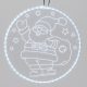 Disco Luminoso Babbo Natale con Sacco dei Regali con 60 LED, Bianco Freddo, Diametro 30 cm, Luce Fissa