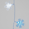 Stalattite 136 LED Fiocchi di Neve 3,75 x 1 m, Bianco Freddo & Blu