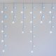 Stalattite 136 LED Fiocchi di Neve 3,75 x 1 m, Bianco Freddo & Blu