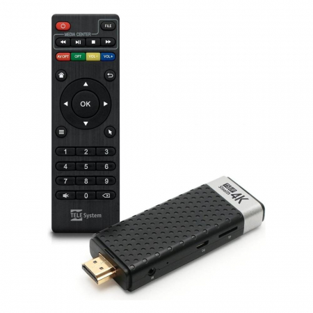 TELESystem TS UP 4K Stealth 8GB Wi-Fi Stick Android TV 4K Ultra HD