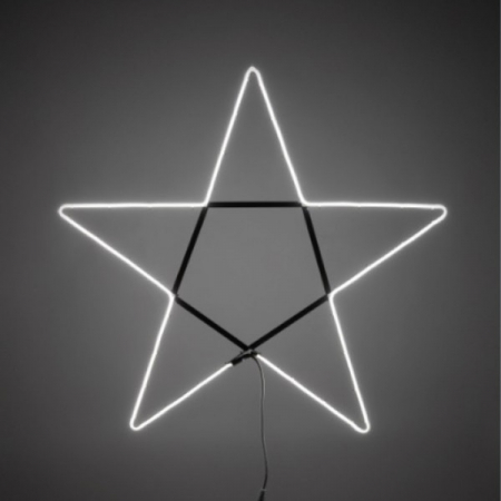 Stella Led Neon Bifacciale, Bianco Freddo, Luce fissa, L. 100 x H. 100 cm
