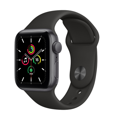 Apple Watch SE GPS, 40mm in alluminio Grigio Siderale con Cinturino Sport Nero