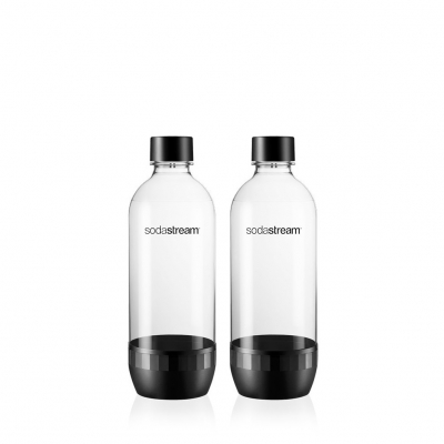 Sodastream Confezione da 2 Bottiglie in Plastica da 1 Litro Lavabili in Lavastoviglie