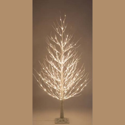 Albero Luminoso 250 Led, Bianco Caldo, 8 Giochi di Luce, H. 150 cm