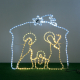 Presepe Luminoso Tubo a Led Flexineon, Bianco Caldo e Freddo, L. 75 x H. 75 cm