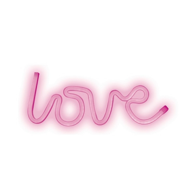 23.8615.50 Love Scritta da parete LED effetto Neon Rosa