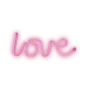 23.8615.50 Love Scritta da parete LED effetto Neon Rosa