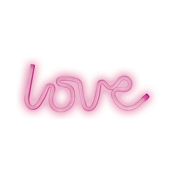 Love Scritta da parete LED effetto Neon Rosa